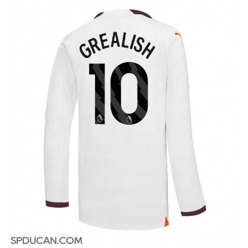 Muški Nogometni Dres Manchester City Jack Grealish #10 Gostujuci 2023-24 Dugi Rukav